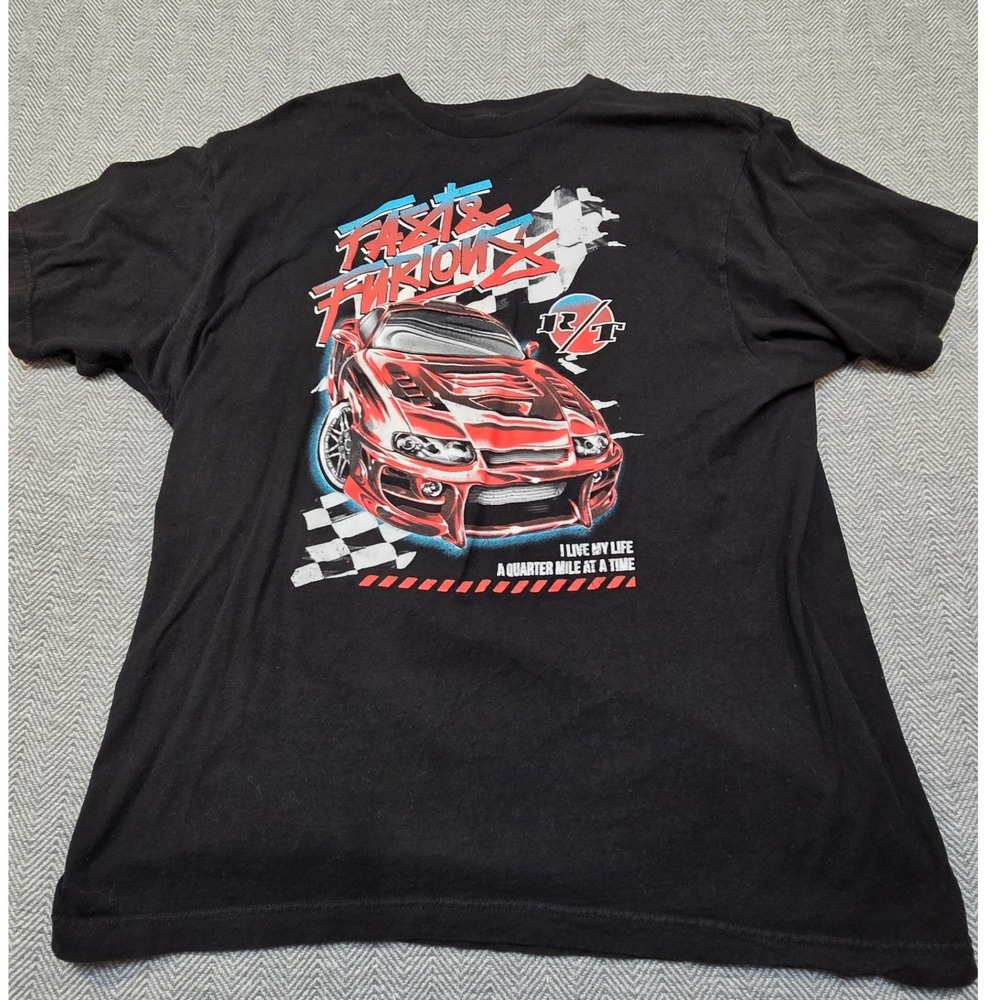 Fast & Furious Toyota Supra Graphic T-Shirt Mens XL Black Racing Movie Tee